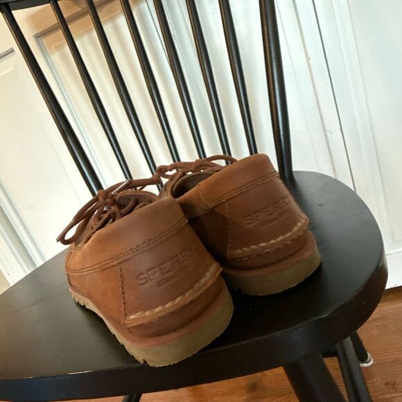 Sperry Men’s brown leather boat shoes size 8.5 - Picture 5 of 10